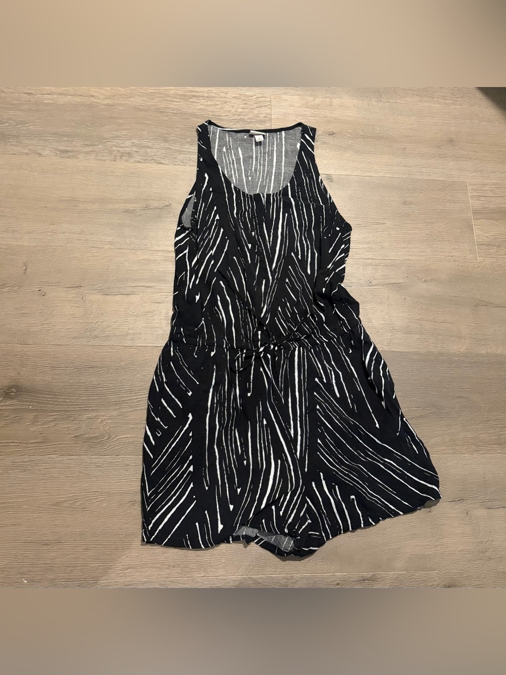 Merona Black and White Sleeveless Printed Romper